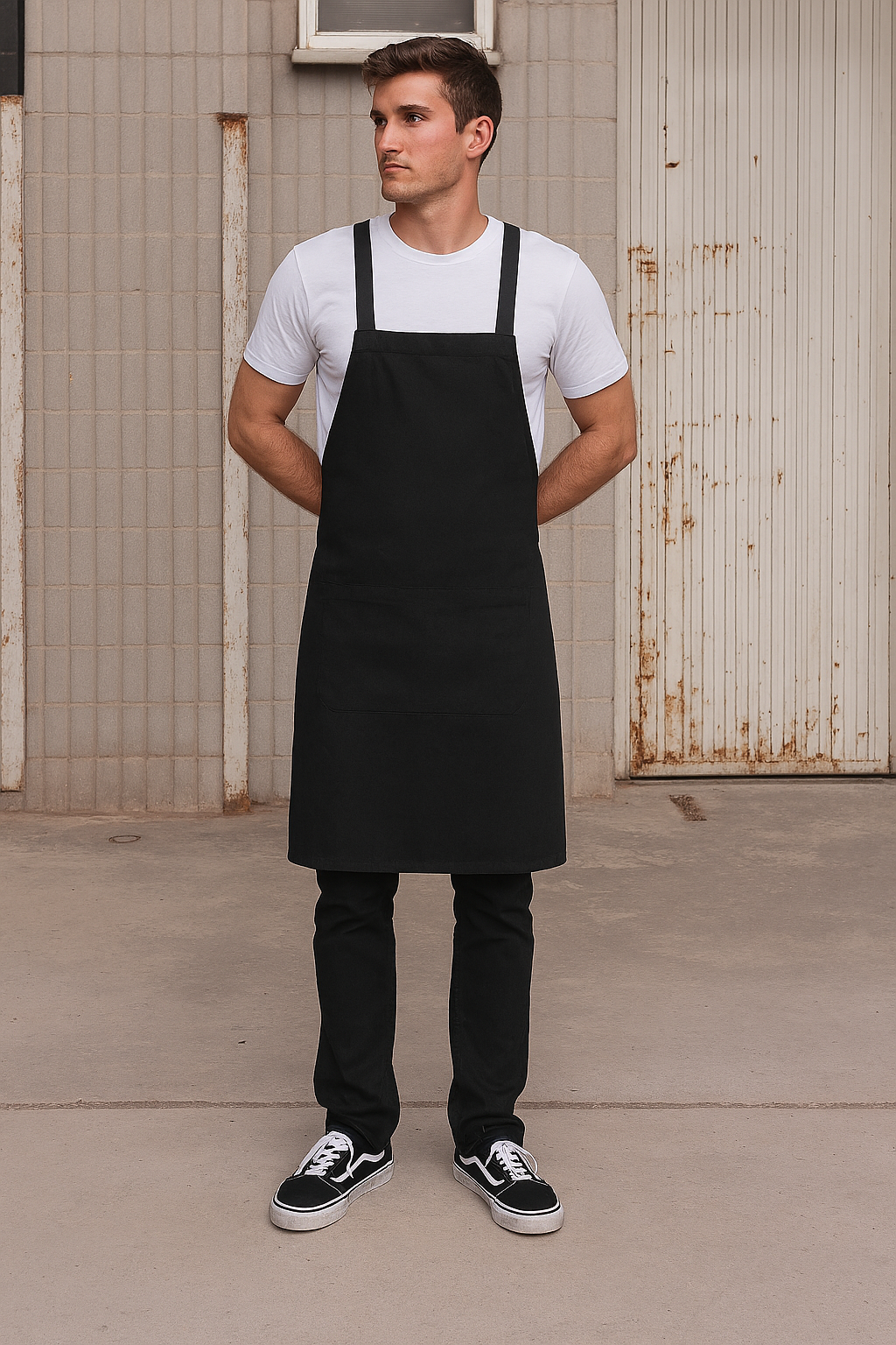 BBQKB9090JNS | Barbecueschort kruisbanden denim