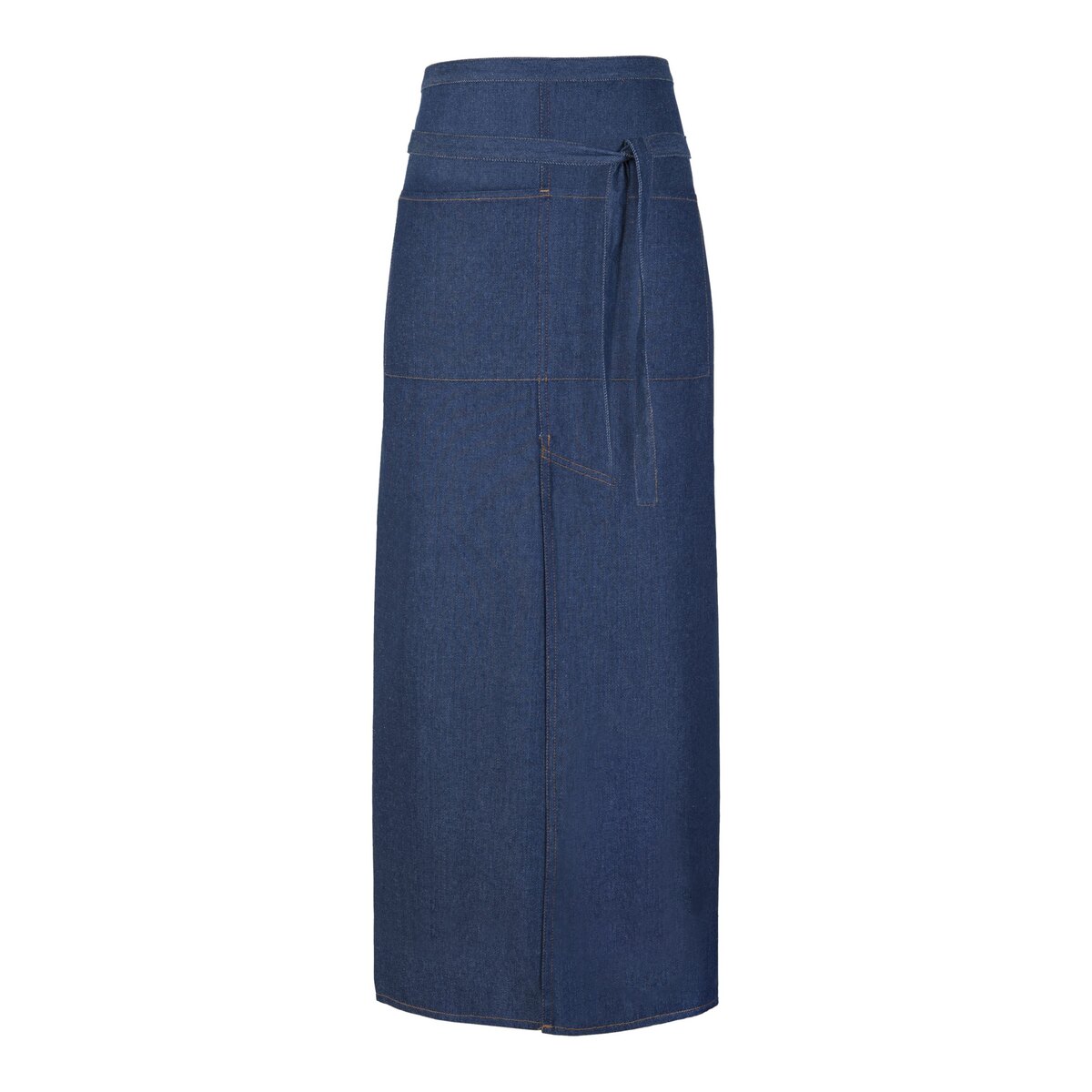 FS100100SPJNS | Franse sloof met split en zak denim